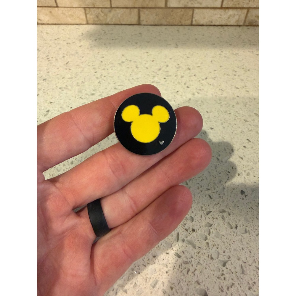 Mickey Mouse Yellow Ears Hidden Mickey Lanyard Pin